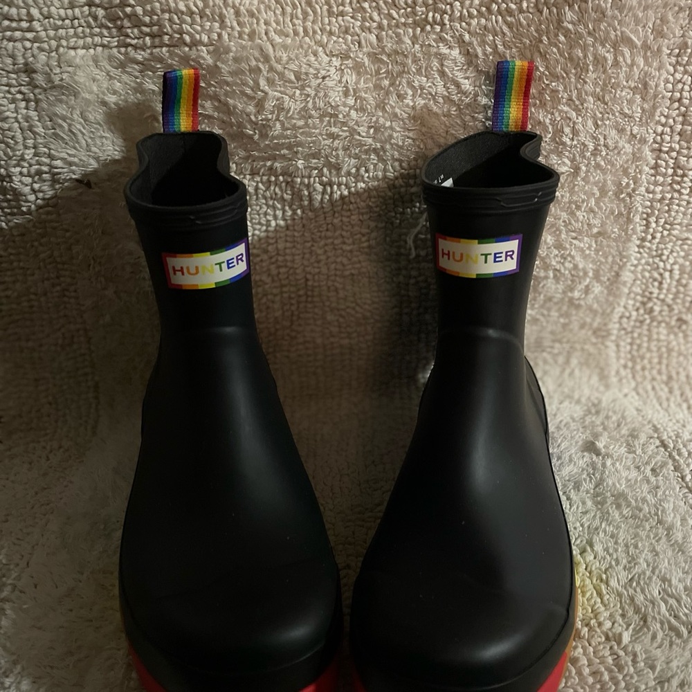 Hunter boots rainbow